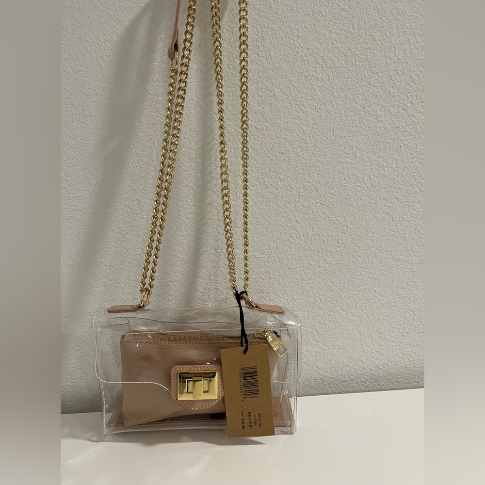 Steve Madden Clear PVC Scarlet shoulder bag